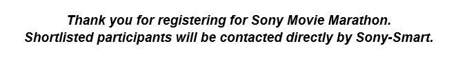 SONY MOVIE MARATHON – MAY 2026 | REGISTRATION FORM